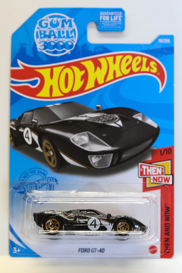 Hot Wheels Ford GT-40 HW Then and Now GTC66 - Plus (+) a Bonus Hot Wheel - Gumball 3000