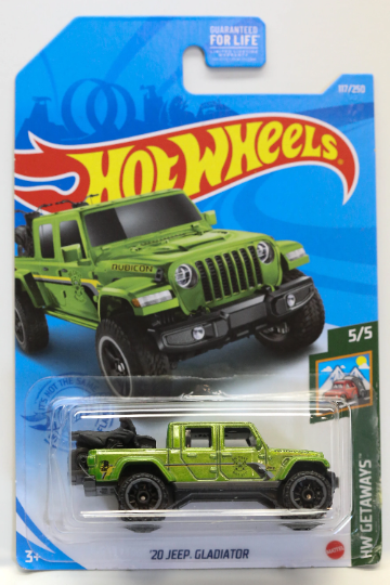 Hot Wheels '20 Jeep Gladiator HW Getaways GTC83 - Plus (+) a Bonus Hot Wheel