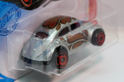 Hot Wheels Volkswagen Beetle HW Holiday Racers GTD22 - ZAMAC #009 - Walmart Exclusive - Plus (+) a Bonus Hot Wheel - Rare and VHTF