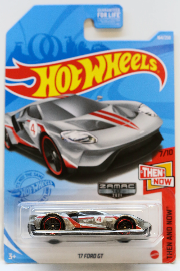 Hot Wheels '17 Ford GT HW Then and Now GTD23 - ZAMAC #010 - Walmart Exclusive - Plus (+) a Bonus Hot Wheel