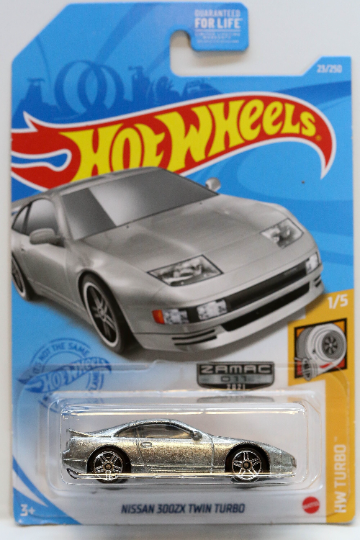 Hot Wheels Nissan 300ZX Twin Turbo HW Turbo GTD24 - ZAMAC #011 - Walmart Exclusive - Plus (+) a Bonus Hot Wheel - Rare and VHTF