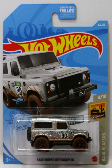 Hot Wheels Land Rover Defender 90 HW Baja Blazers GTD26 - ZAMAC #013 - Walmart Exclusive - Plus (+) a Bonus Hot Wheel