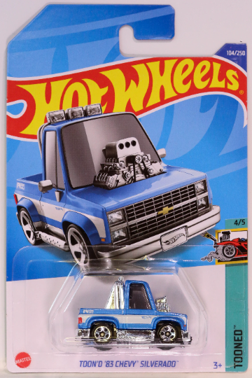 Hot Wheels Toon'd '83 Chevy Silverado HW Tooned HCT26 - Plus (+) a Bonus Hot Wheel