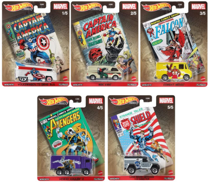 Hot Wheels Marvel Pop Culture Premium 2021 - Singles - U-Pick - Plus (+) a Bonus Hot Wheel