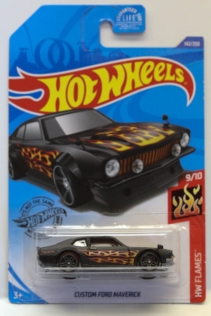 Hot Wheels Custom Ford Maverick HW Flames GHD66 - Plus (+) a Bonus Hot Wheel