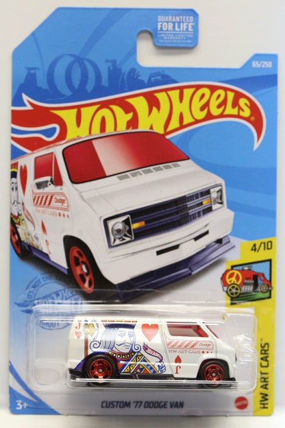 Hot Wheels Custom '77 Dodge Van HW Art Cars GTC88 - Treasure Hunt - Plus (+) a Bonus Hot Wheel