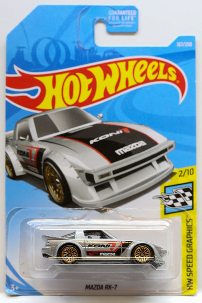 Hot Wheels Mazda RX-7 HW Speed Graphics FYD25 - Plus (+) a Bonus Hot Wheel - Rare and VHTF