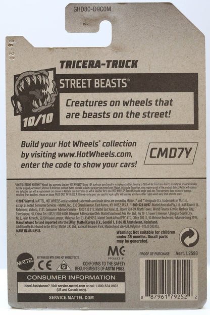 Hot Wheels Tricera-Truck HW Street Beasts GHD80 - 2020 Treasure Hunt - Plus (+) a Bonus Hot Wheel