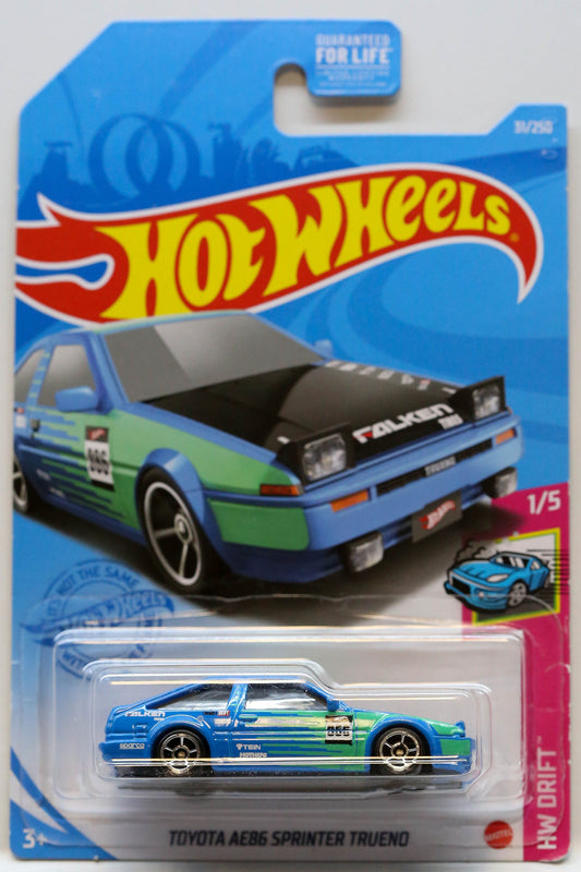 Hot Wheels Toyota AE86 Sprinter Trueno HW Drift GTB26 - Plus (+) a Bonus Hot Wheel