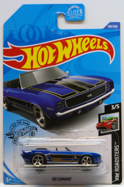 Hot Wheels '69 Camaro HW Roadsters GHC74 - Plus (+) a Bonus Hot Wheel