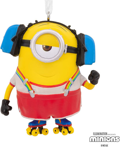 Hallmark Minions Stuart The Minion Roller Skating Christmas Ornament - 3HCM0339