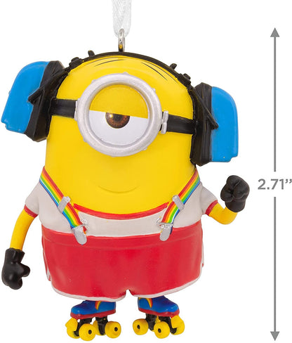 Hallmark Minions Stuart The Minion Roller Skating Christmas Ornament - 3HCM0339