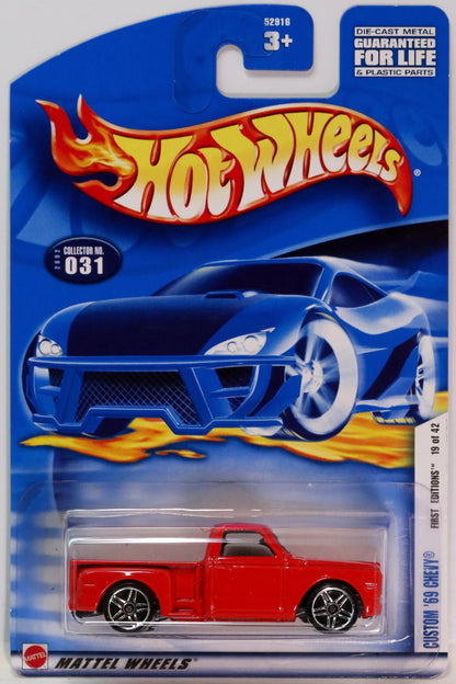 Vintage Hot Wheels Custom '69 Chevy Truck  - 2002 First Editions 52916 - Plus (+) a Bonus Hot Wheel