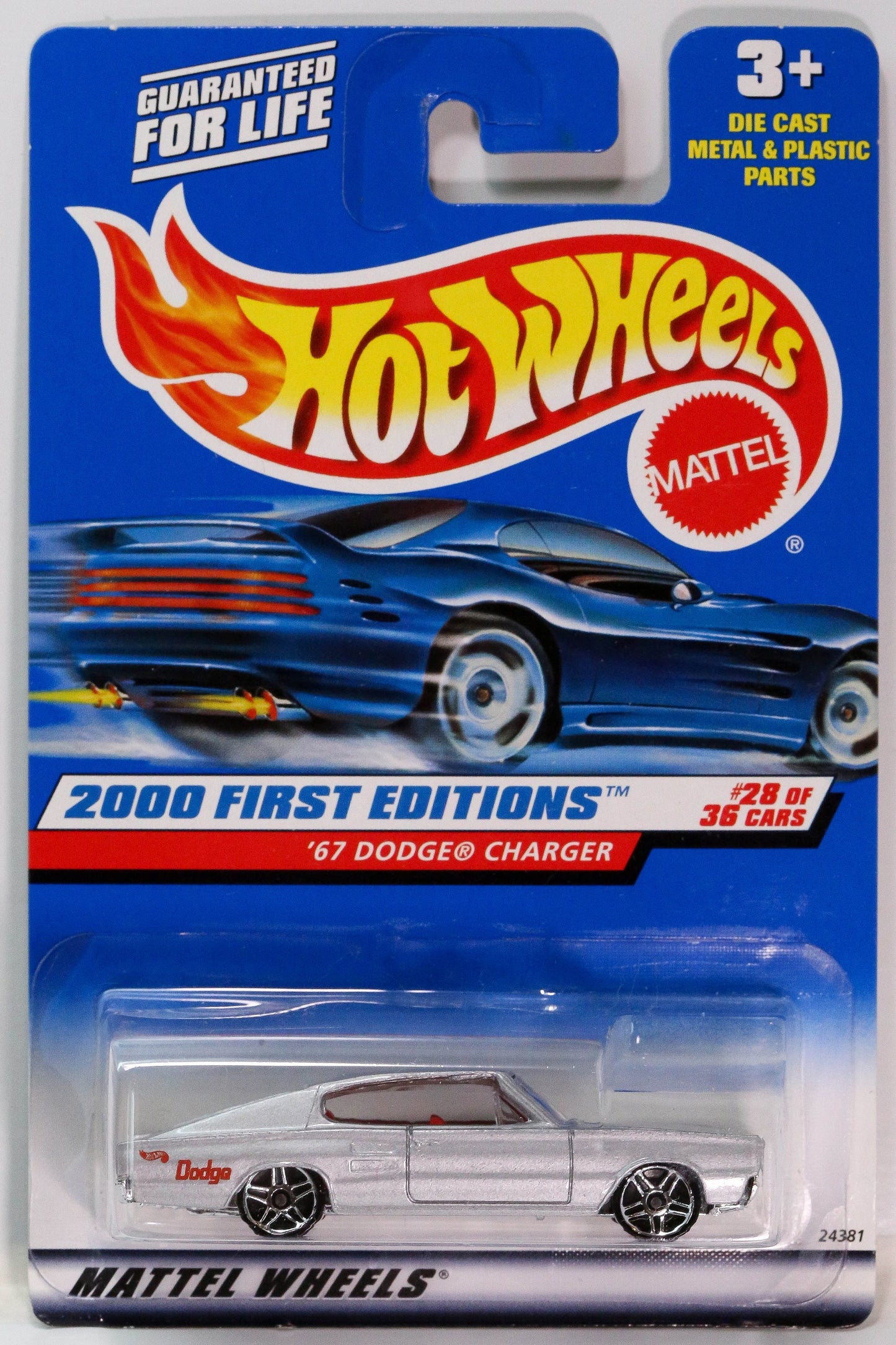 Vintage Hot Wheels '67 Dodge Charger - 2000 First Editions 24381 - Plus (+) a Bonus Hot Wheel
