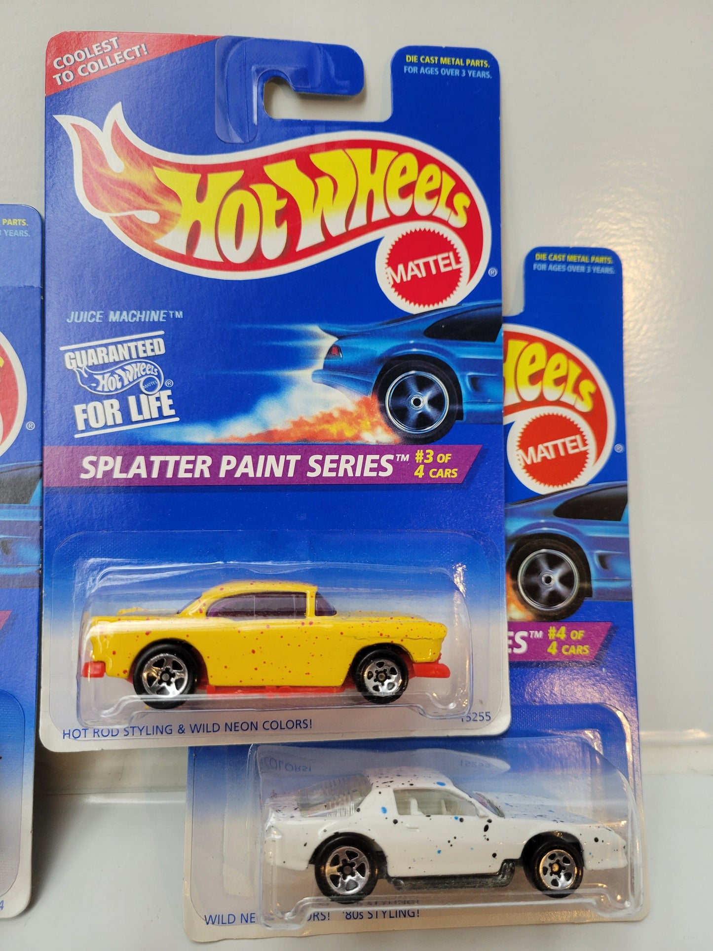 Vintage Hot Wheels 1996 Splatter Paint Series - Full Set - 15253 - Rare - Plus (+) a Bonus Hot Wheel