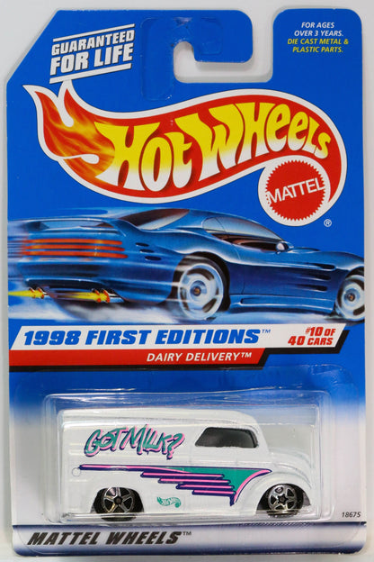 Vintage Hot Wheels Dairy Delivery - 1998 First Editions 18675 - Plus (+) a Bonus Hot Wheel