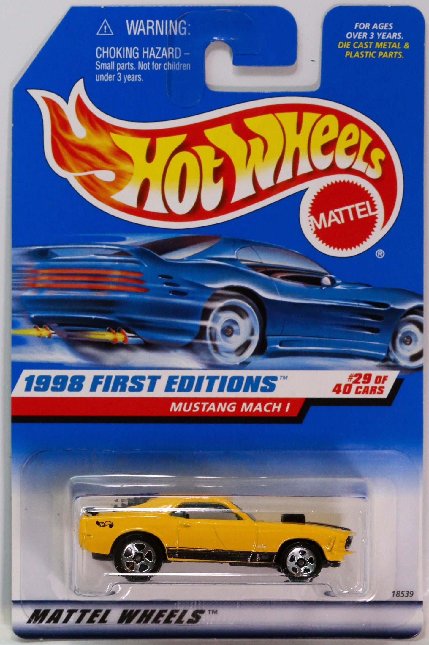 Vintage Hot Wheels Mustang Mach I - 1998 First Editions 18539 - Plus (+) a Bonus Hot Wheel