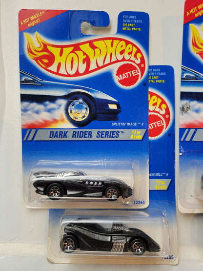 Vintage Hot Wheels 1995 Dark Rider Series - Full Set - 13284 - Rare - Plus (+) a Bonus Hot Wheel