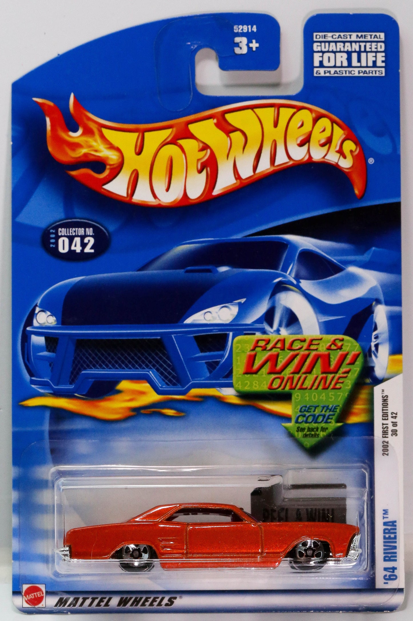 Vintage Hot Wheels '64 Riviera - 2002 First Editions 52914 - Plus (+) a Bonus Hot Wheel